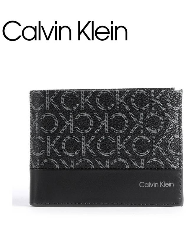 캘빈클라인 모노 RFID 로고 남성 반지갑 K50K509238