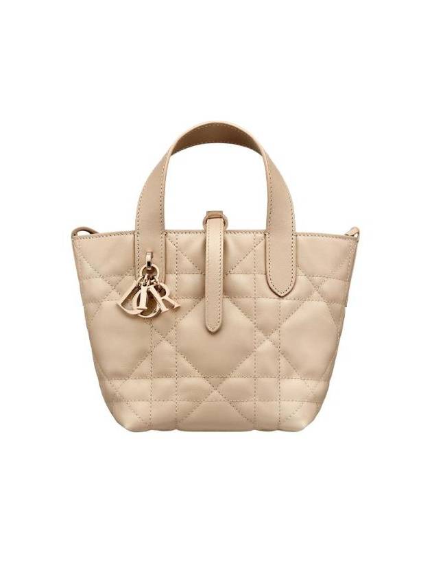 디올 뚜주흐 버티컬 나노 토트 백 매크로까나쥬 카프스킨 파우더 베이지 S6100OSNW M51U