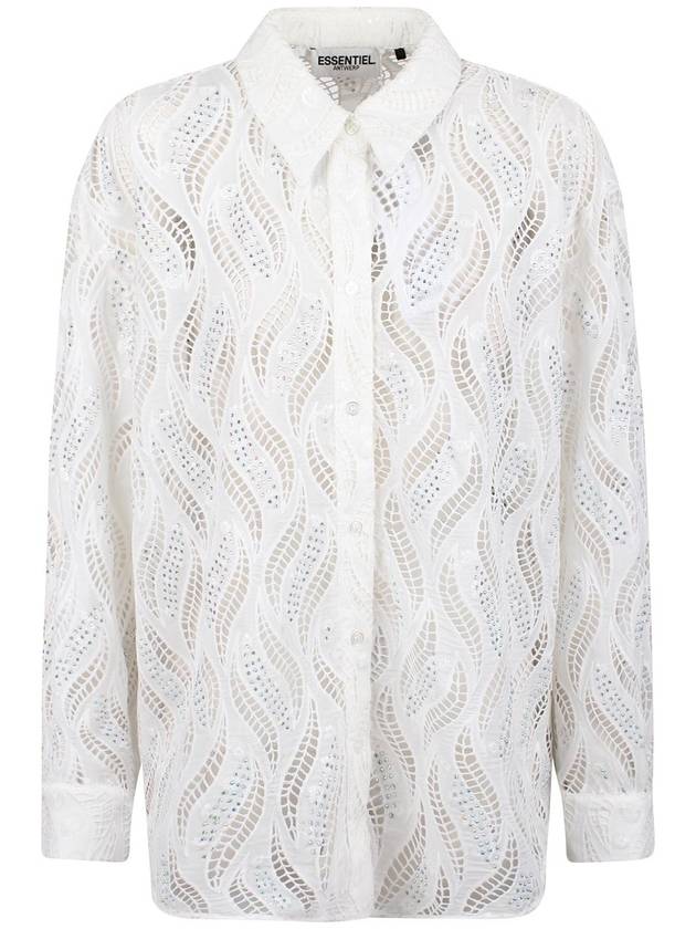 Essentiel Antwerp White shirt in sangallo with decorations