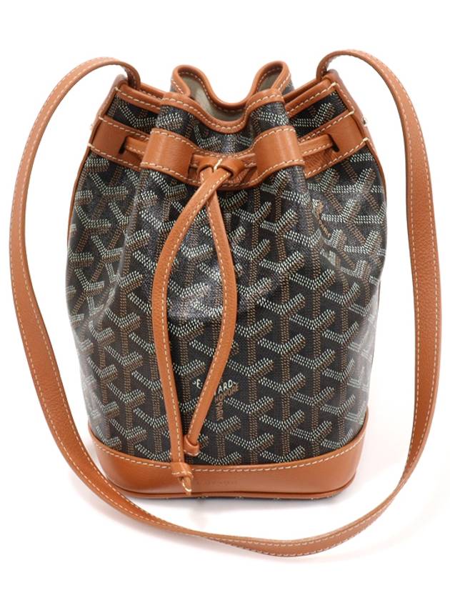 Goyard 고야드 AMAFLOT PM 03 블랙 탄 고야딘 캔버스 쁘띠플로 버킷 숄더백