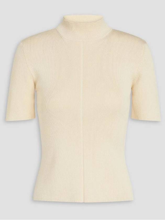 NB07 오스카드라렌타 여성 스웨터 Ribbed silk blend turtleneck top 1647597331209806
