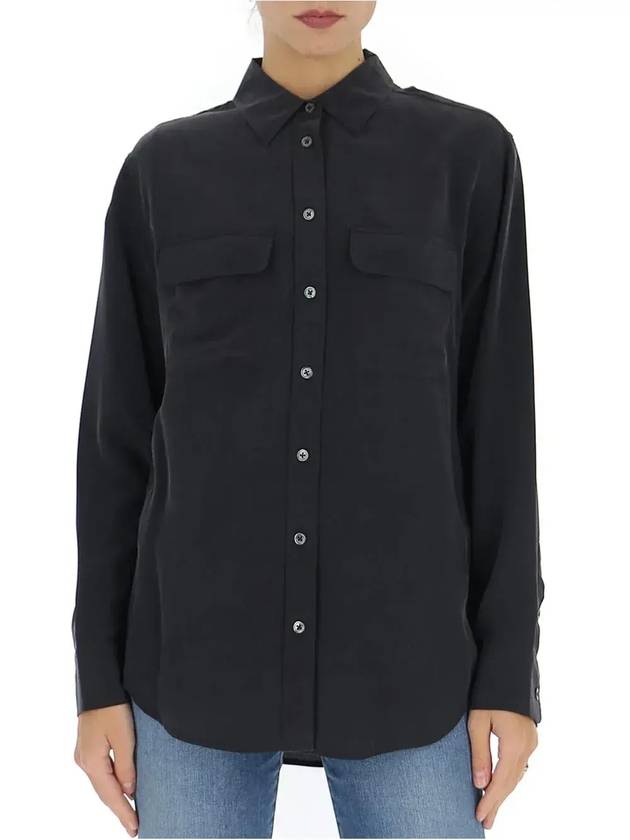 장비 무지 셔츠 Q23E035_TRUEBLACK