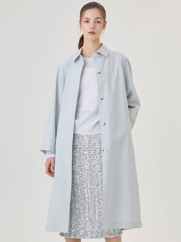 RS9seoul 24SS 하이퍼 클래식 히든버튼 얇은코튼 트렌치코트