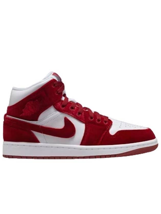 조던 1 미드 SE 레드 벨벳 팀 레드 화이트 FZ3334 100