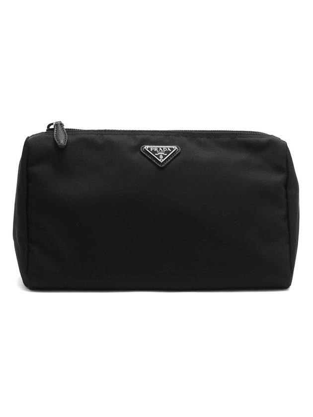 프라다 코스메틱 포코노 삼각 로고 파우치 백 블랙