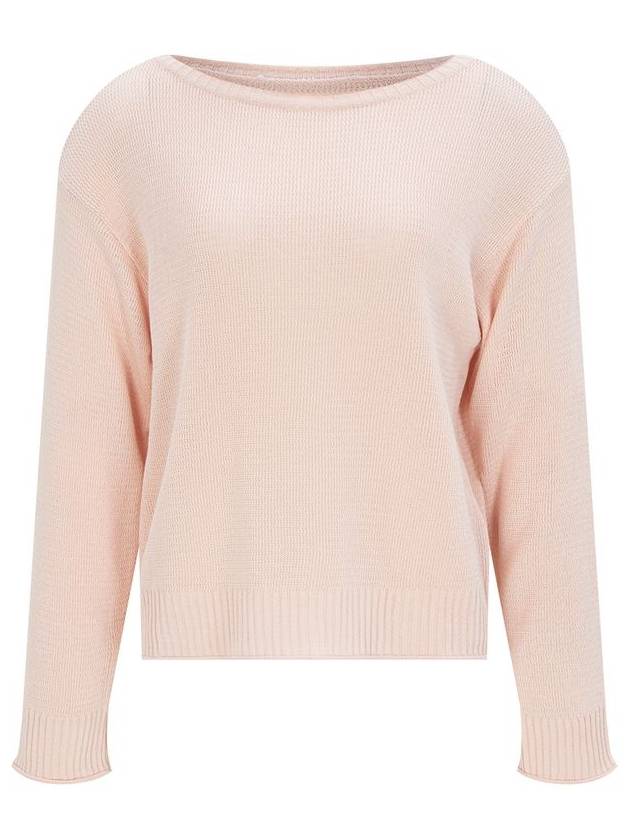 24SS 칼레이트 보트 네크 롱 슬리브 니트 핑크 4 Colors