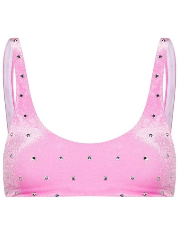 디스퀘어드2 크리스탈 비키니 반도 탑 핑크