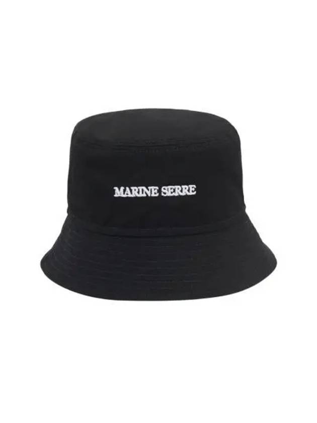 마린 세르 캔버스 버킷햇 블랙 Marine Serre Canvas Bucket Hat Black