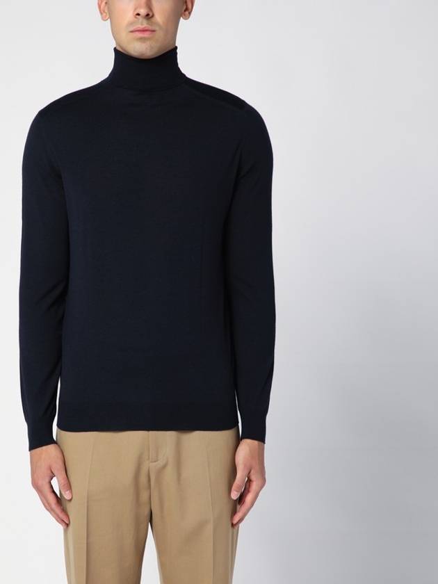 Drumohr Blue wool turtleneck sweater