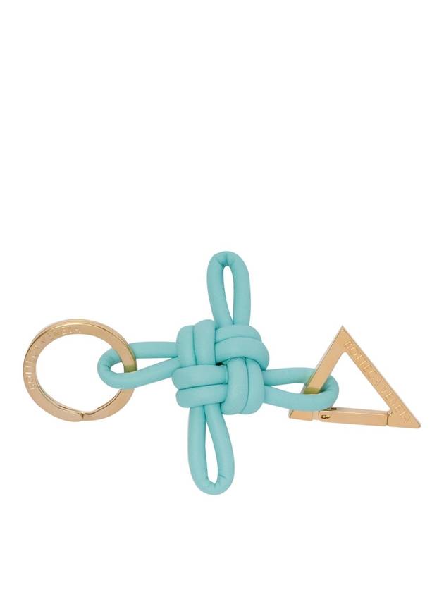 보테가베네타 트라이앵글 나파 키홀더 블루