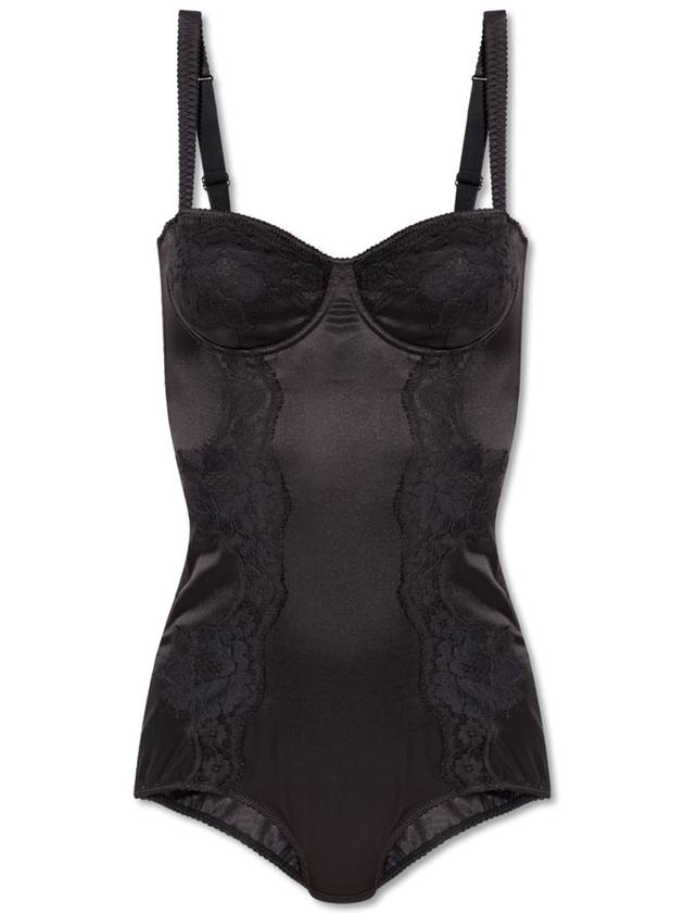 Dolce & Gabbana Silk Bodysuit  Women's  Black