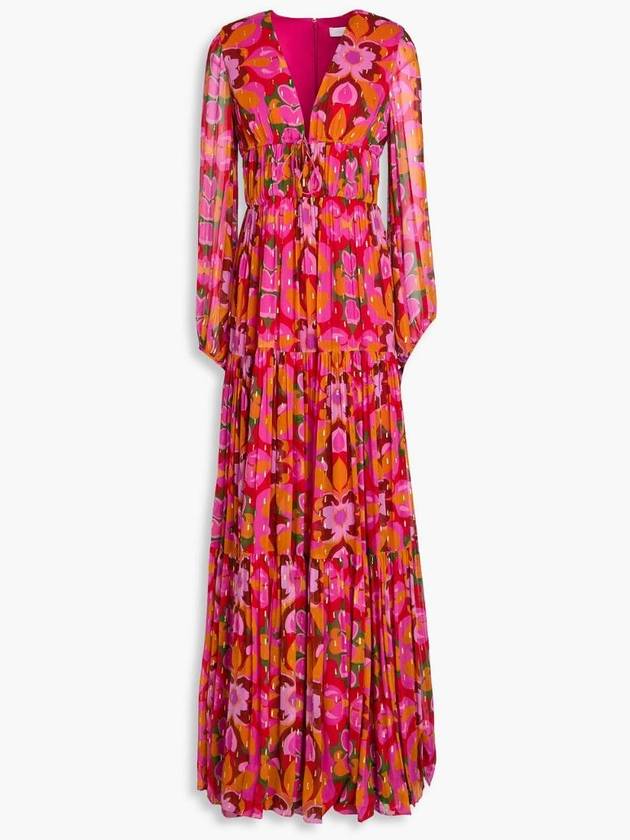 NB07 보르고 디 노르 여성 원피스 Printed metallic fil coupe chiffon maxi dress 46376663162944681