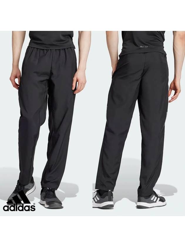 아디다스 트레이닝 트레인 에센셜 시즌 우븐 팬츠 바지 블랙