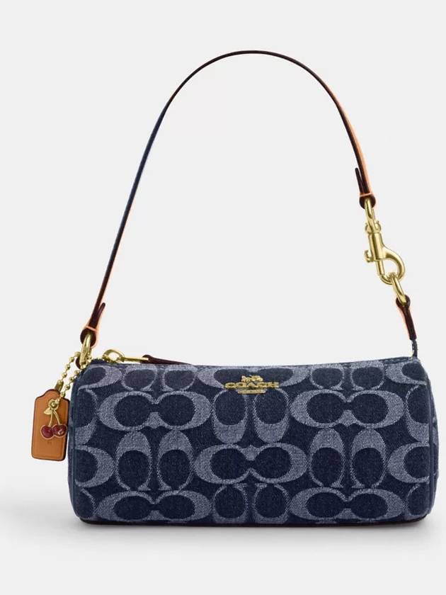 코치 노리타 배럴백 시그니처 데님 숄더백 Den Gold Natural