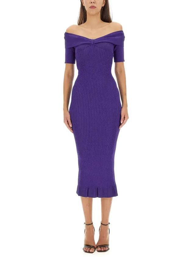 Philosophy Di Lorenzo Serafini 보우 디테일 오프숄더 드레스 04905702_0269