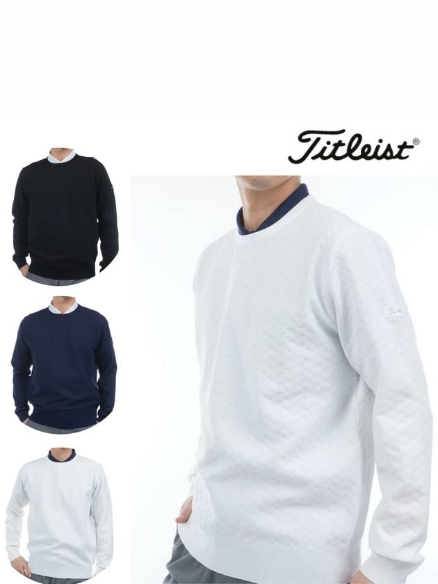 2025 타이틀리스트 오리지널 크루넥 니트 신축성 필드 데일리 남성용 TMPMK131J
