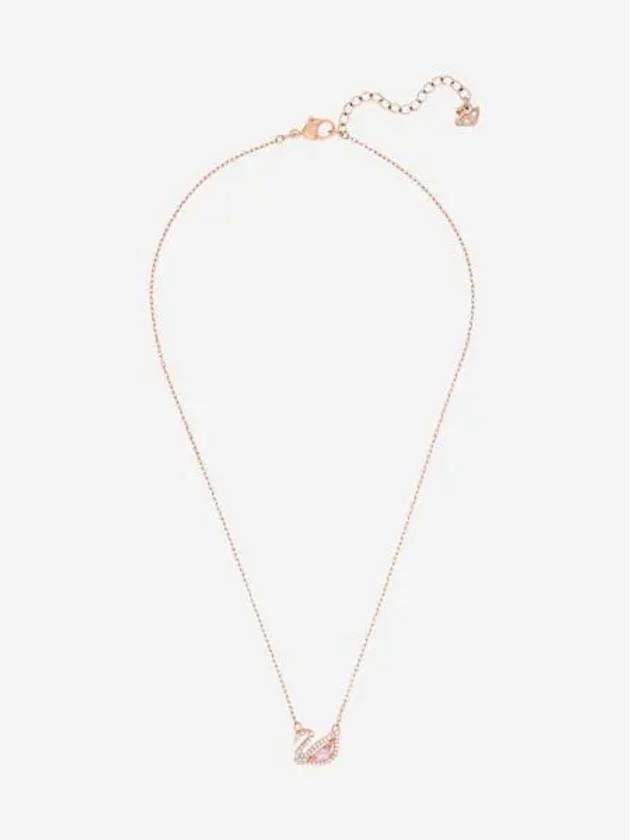 W 스와로브스키 다즐링 스완 네클리스 핑크 로즈 골드 플래팅 W Swarovski Dazzling Swan Necklace Pink Rose Gold Plated