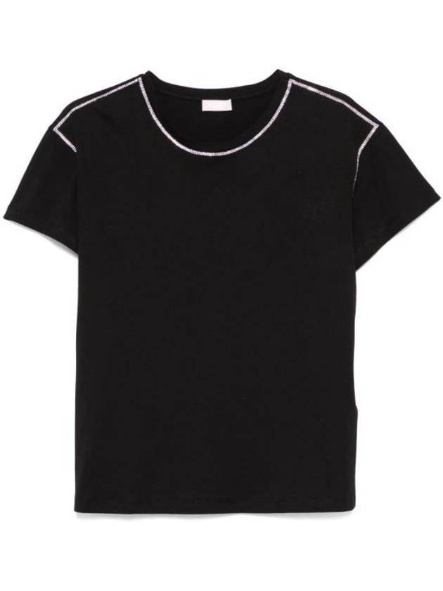 25SS 리우조 반팔 티셔츠 WA5148J4893 22222 Black