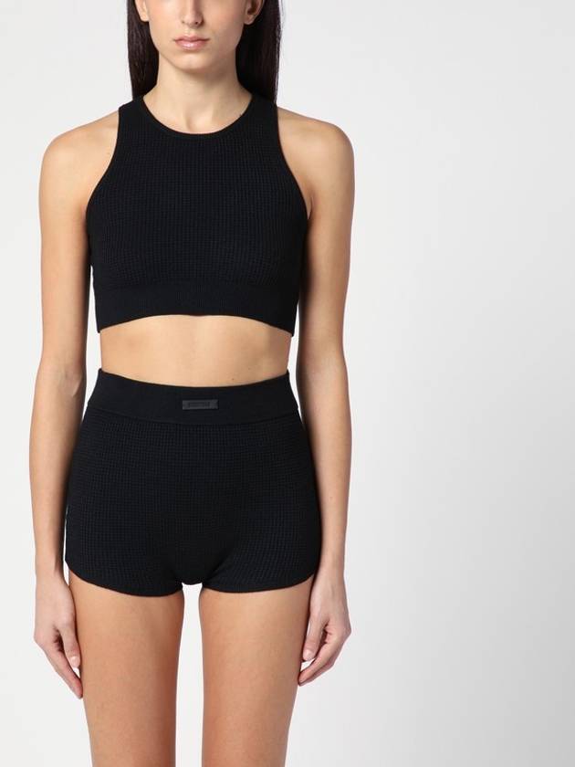 Fear of God Essentials Sporty black honeycomb tank top