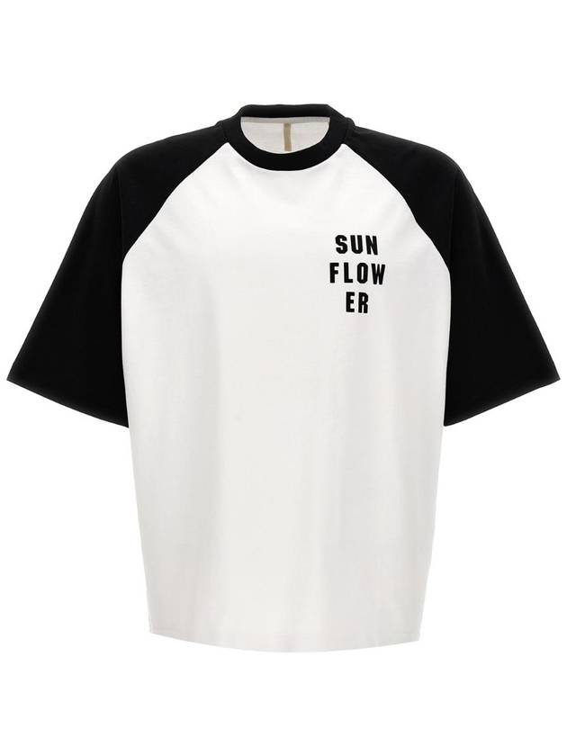 JF SUNFLOWER White Black Baseball T shirt 2040BLACK