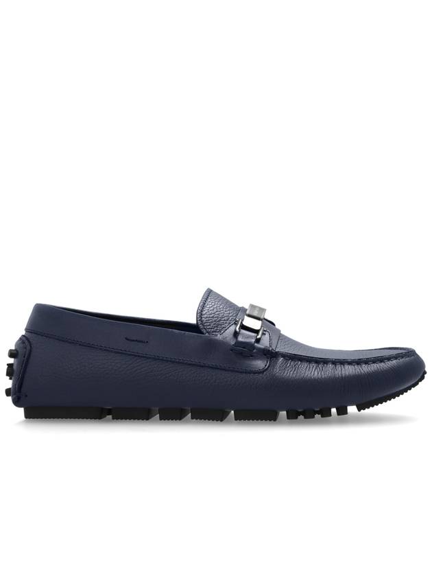 Emporio Armani Leather Loafers  Men's  Navy Blue