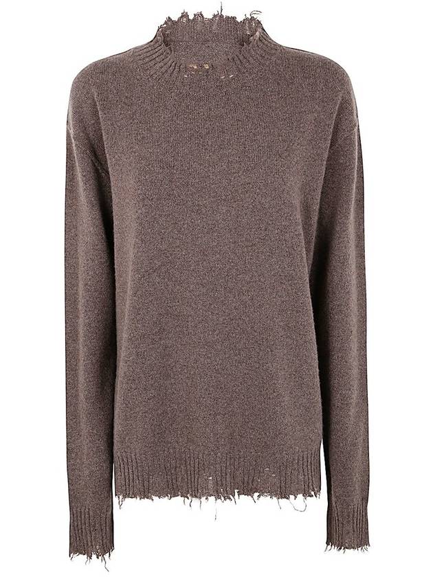 Uma Wang 디스트레스드 골지 니트 스웨터