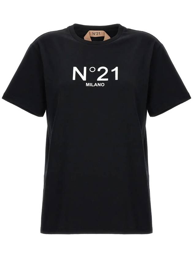 N°21 플록 로고 크루넥 티셔츠 F0516328_9000