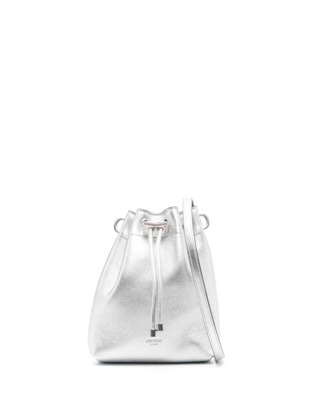 지미추 여성 BON BON METALLIC LEATHER MINI BUCKET BAG BONBONBCKTN SMNMNASILVER ANTIQUESILVER