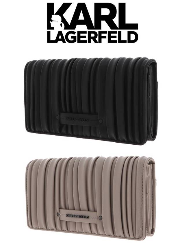 칼라거펠트 K 쿠션 콘트 플랩 장지갑 220W3209