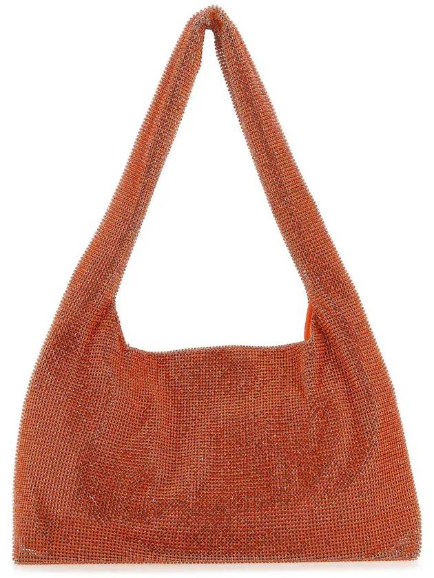 카라 겨드랑이 장식 메시 토트 백 HB276_8300ORANGEPEEL