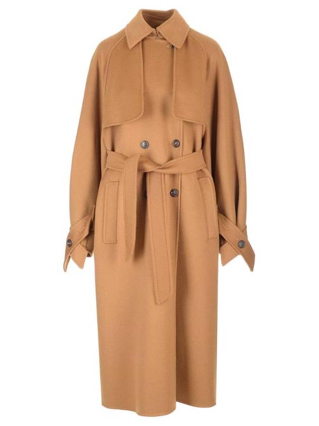 막스마라 여성 팔코네 Falcone 오버사이즈 캐시미어 트렌치코트 머드