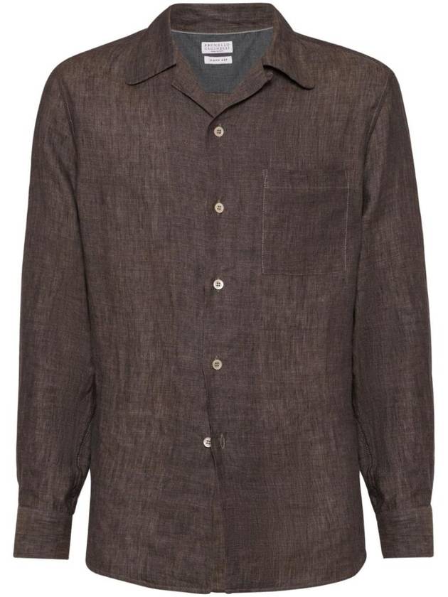 브루넬로 쿠치넬리 에코 리넨 셔츠 MM6950647C525