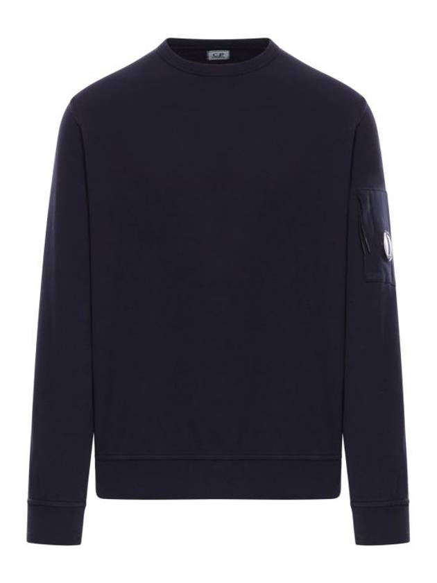 CP컴퍼니 남성 렌즈 와펜 라이트플리스 맨투맨 블루