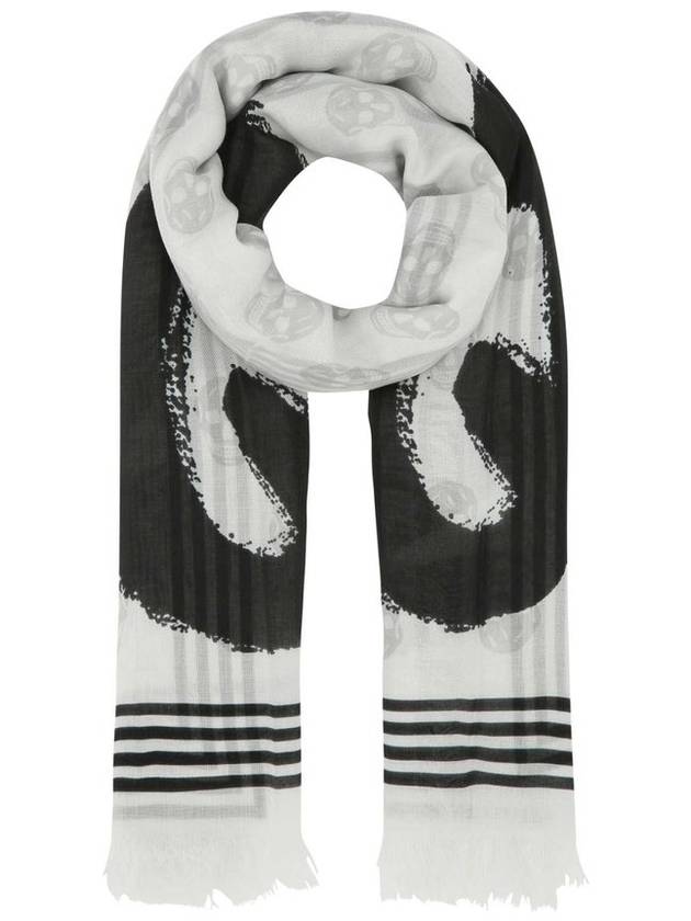 Alexander McQueen 그래피티 바이커 스컬 스카프
