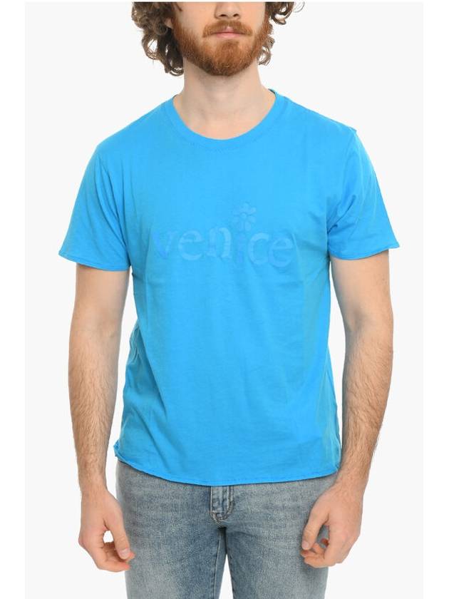 솔리드 컬러 크루넥 VENICE BE NICE 티셔츠 SOLID COLOR CREW NECK VENICE BE NICE T SHIRT