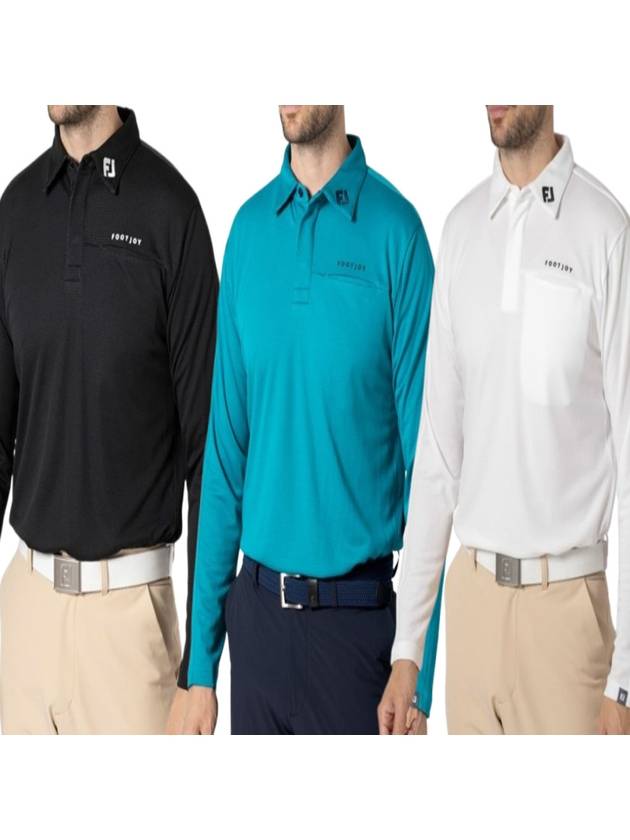풋조이 긴팔 남성 프론트 포켓 폴로 셔츠 24 FW