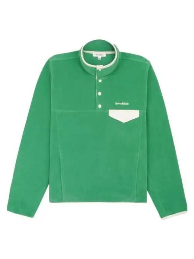 스포티 앤 리치 버튼 폴라 스웨트셔츠 베르데 크림 Sporty & Rich Buttoned Polar Sweatshirt Verde Cream