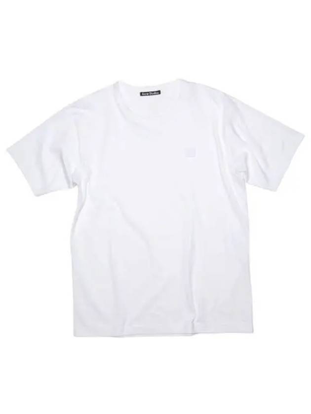 아크네 스튜디오 내쉬 페이스 크루넥 티셔츠 옵틱 화이트 Acne Studios Nash Face Crewneck T Shirt Optic White
