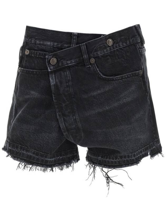 R13 크로스오버 데님 쇼츠