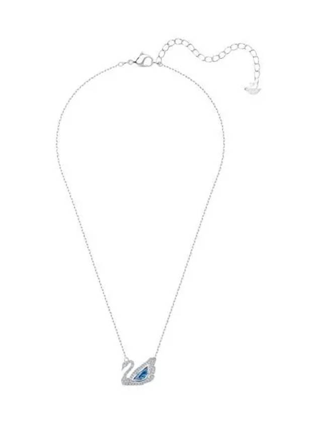 W 스와로브스키 댄싱 스완 네클리스 블루 로듐 플래팅 W Swarovski Dancing Swan Necklace Blue Rhodium Plated