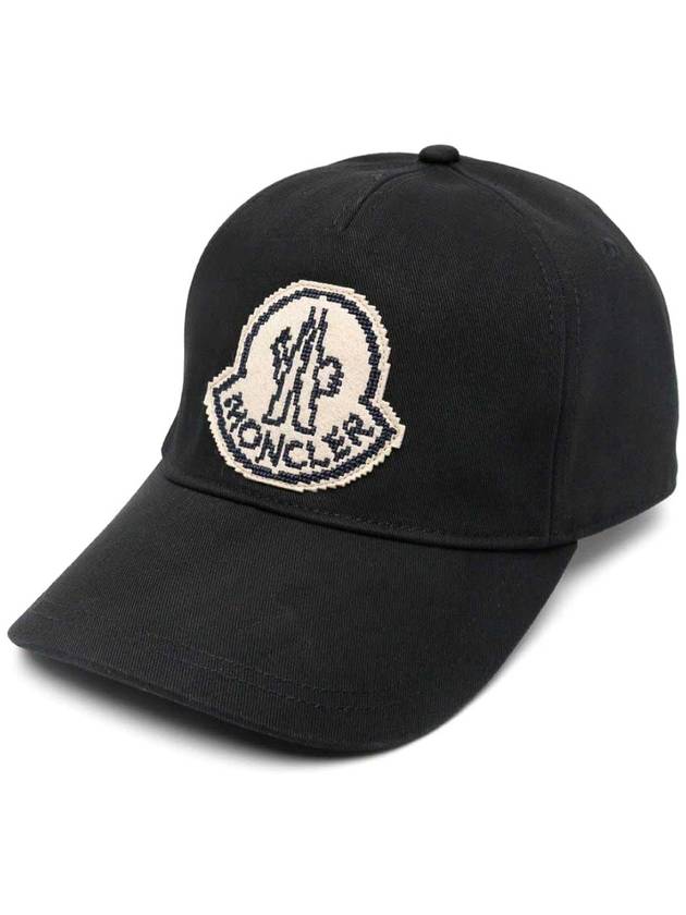 Moncler Black logo cap