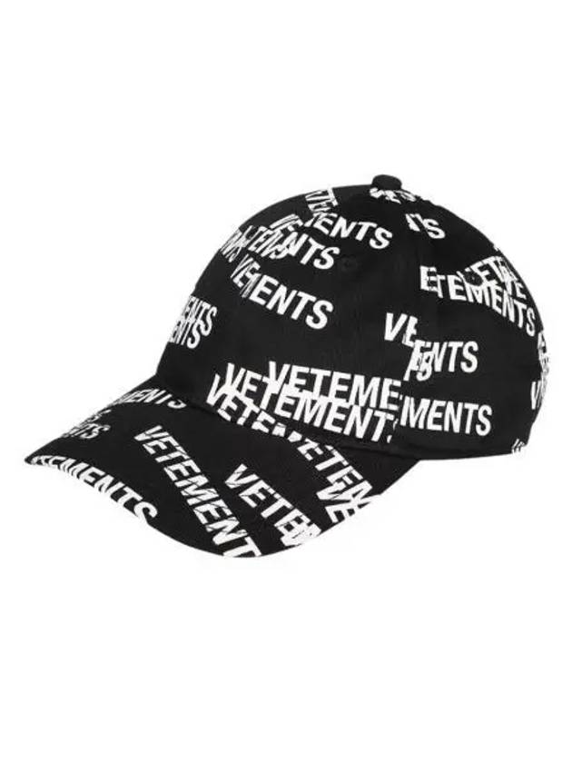 베트멍 스탬프 로고 캡 블랙 Vetements Stamped Logo Cap Black