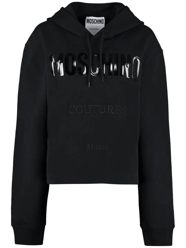 Moschino 로고 프린트 드로스트링 후디 17145528_A4555