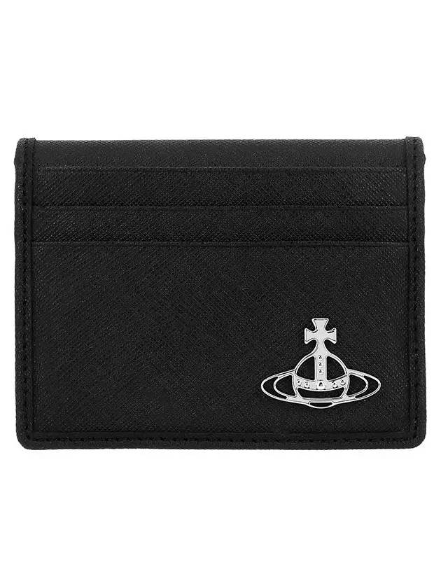 비비안웨스트우드 ORB 로고 카드 지갑 블랙