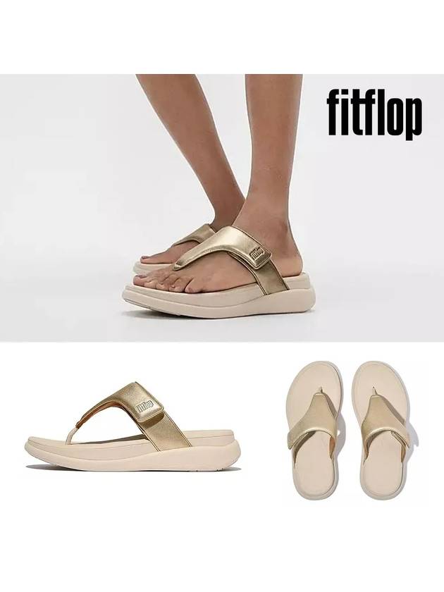 핏플랍 샌들 F모드 조절 신발 골드