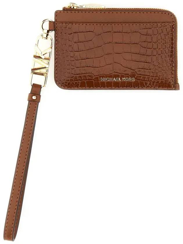 Michael Kors 엠파이어 로고 장식 지퍼 카드홀더 34S3G8ED0K_219CHESTNUT