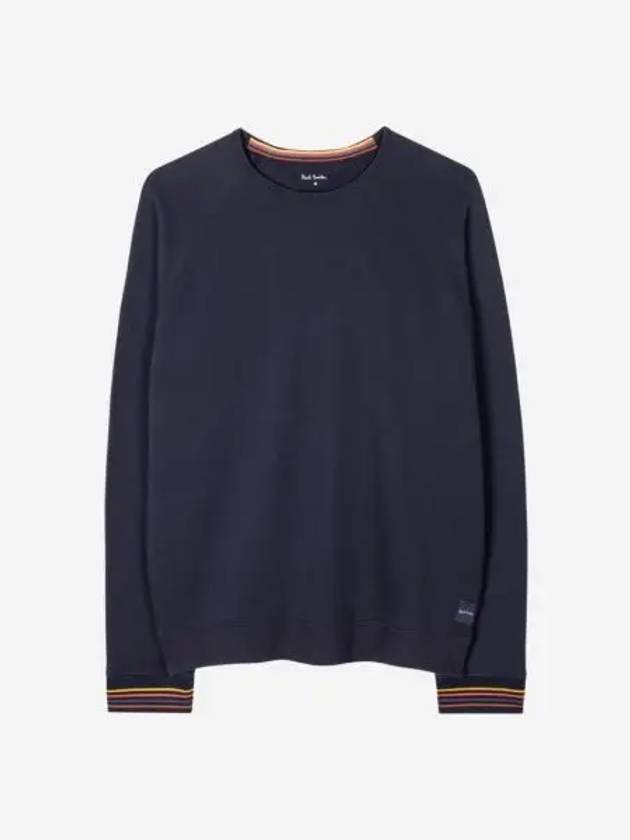폴 스미스 코튼 아티스트 스트라이프 커프 롱슬리브 라운지 탑 네이비 Paul Smith Cotton Artist Stripe Cuff Long Sleeve Lounge Top Navy