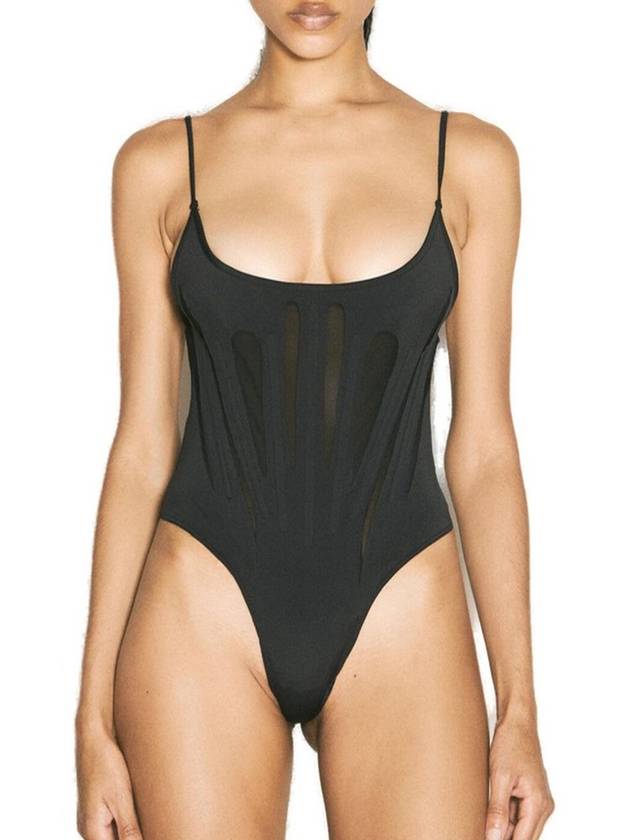 Mugler 코르셋 원피스 수영복