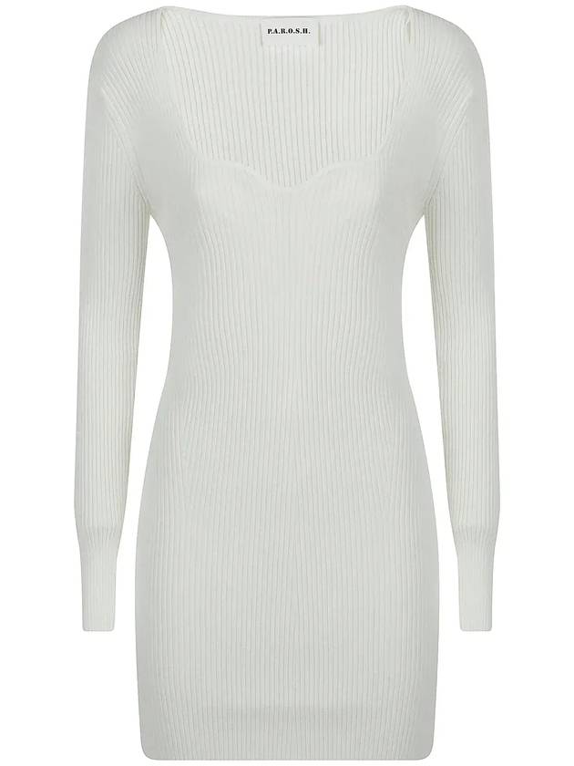 P.A.R.O.S.H. 긴팔 리브 드레스 D550865_ROMY002