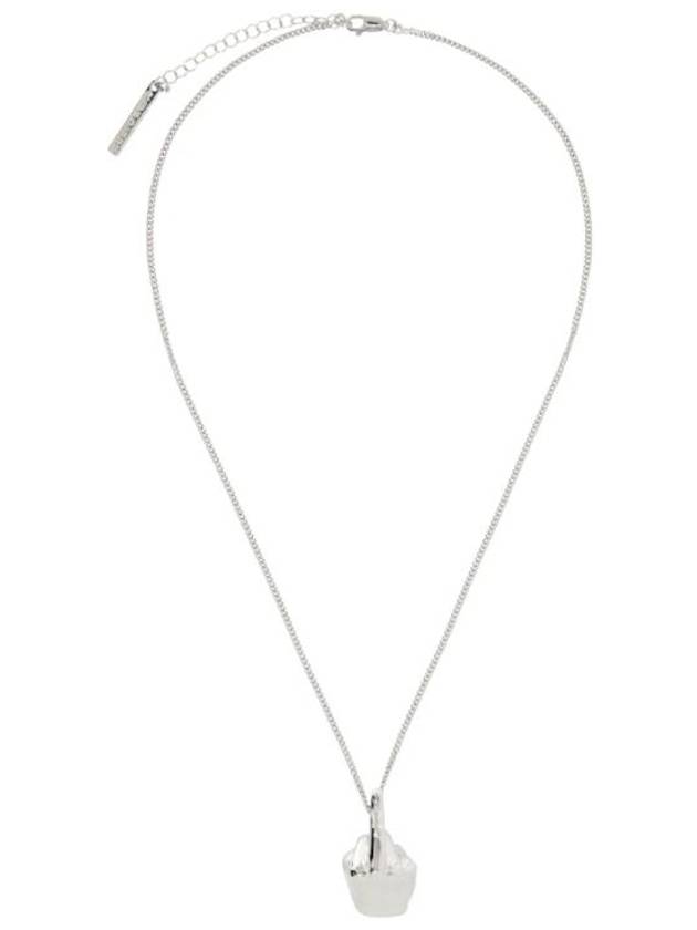 Silver Mini Fuck U Necklace 241893F023007